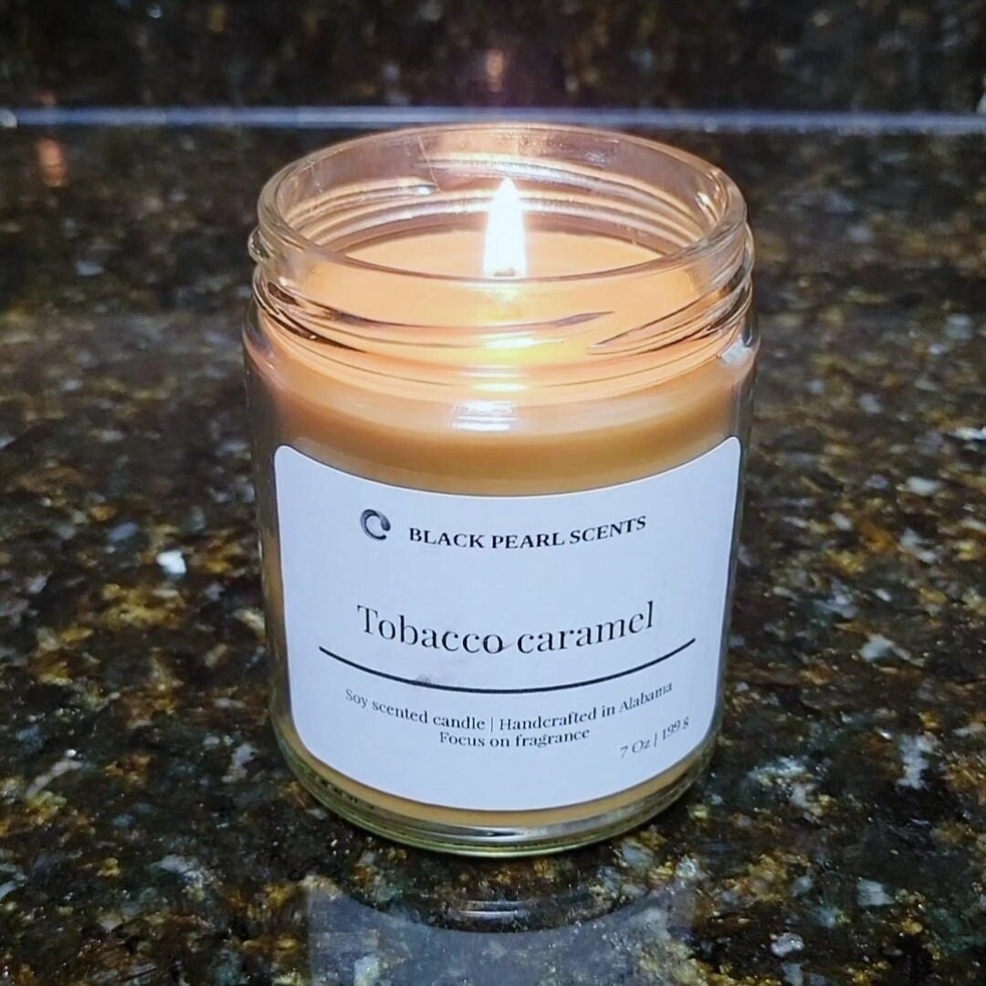 Tobacco Caramel Soy Candle | Handmade Sweet Honey Scent