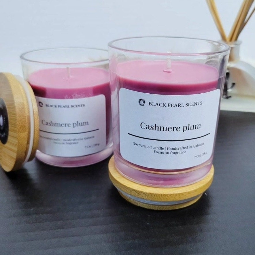 Fruity Plum Soy Candle | Eco-Friendly Aromatherapy