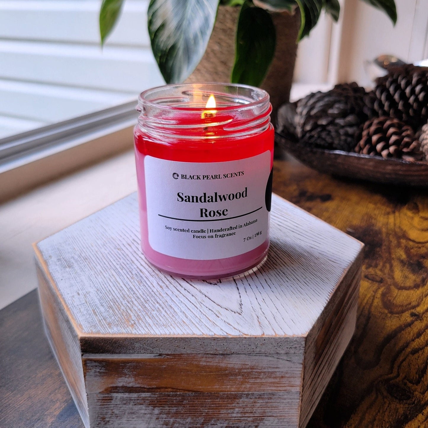 Sandalwood Rose Soy Candle | Floral Aromatherapy For Relaxation And Self-Care