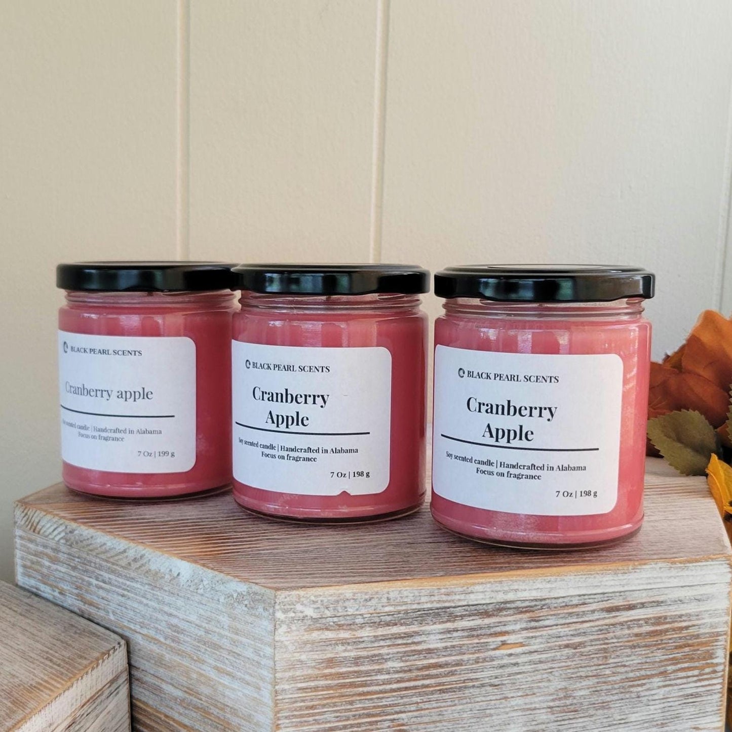 Cranberry Apple Soy Candle | Cozy Fall, Summer Aromatherapy Candle