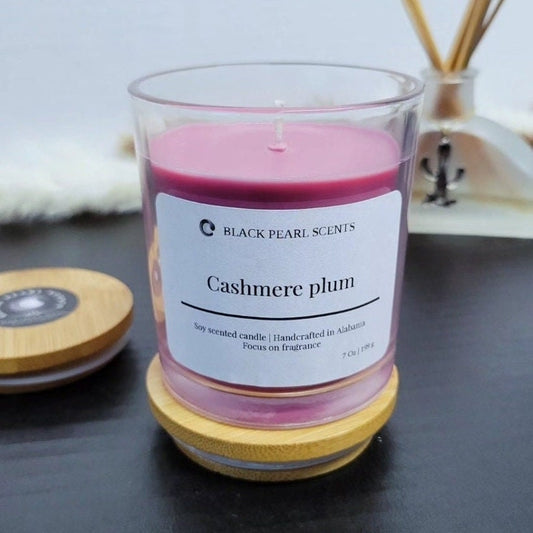 Fruity Plum Soy Candle | Eco-Friendly Aromatherapy