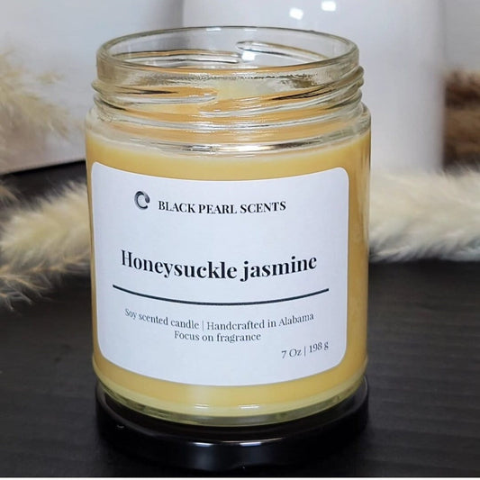 Honeysuckle Jasmine Soy Candle | Floral Spring Summer & Winter Scent