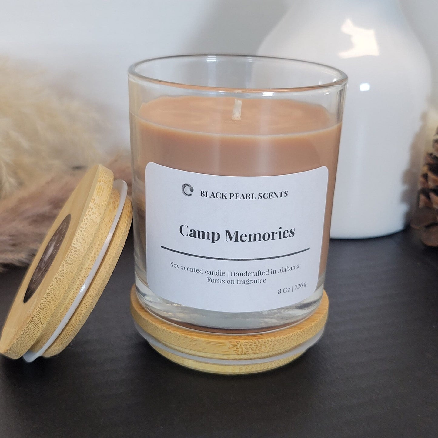 Mahogany Teakwood Soy Candle | Woodsy Aromatherapy Men Candle