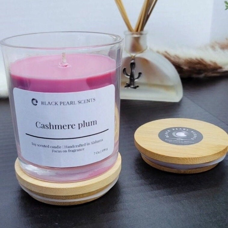 Fruity Plum Soy Candle | Eco-Friendly Aromatherapy