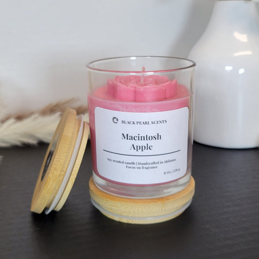 Macintosh Apple Soy Candle | Crisp Fall Autumn Aromatherapy Candle