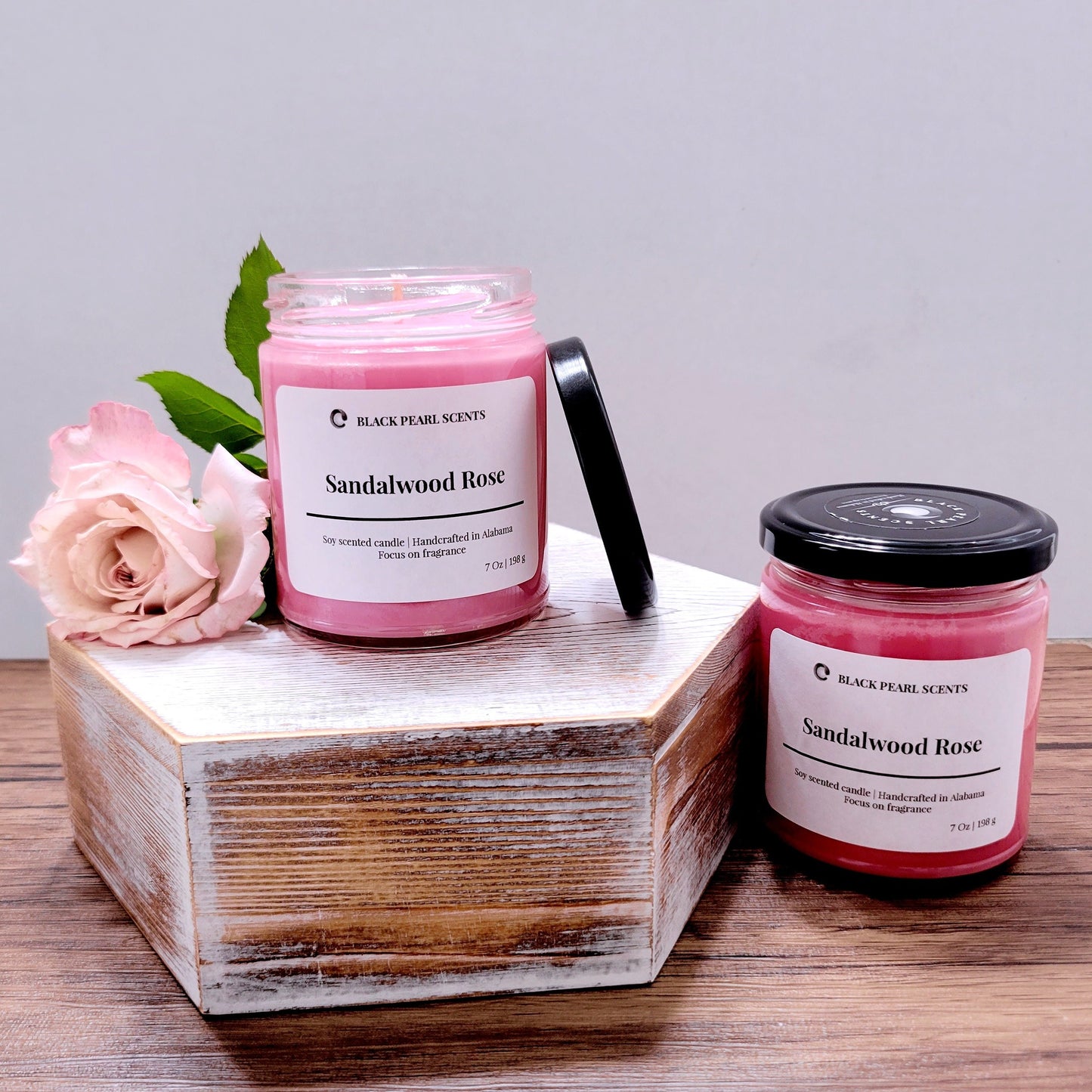 Sandalwood Rose Soy Candle | Floral Aromatherapy For Relaxation And Self-Care