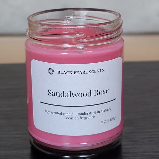 Sandalwood Rose Soy Candle | Floral Aromatherapy For Relaxation And Self-Care