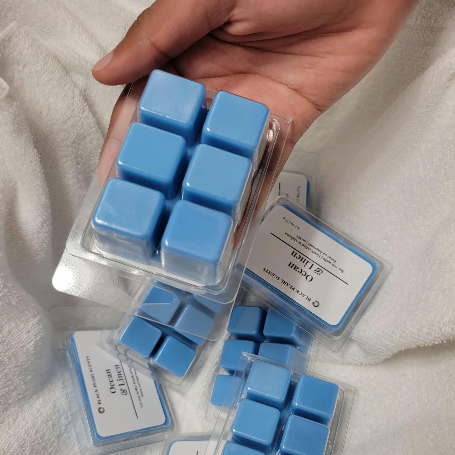 Ocean & Linen Soy Wax Melts for Warmers | Coastal Home Fragrance & Self-Care Gift