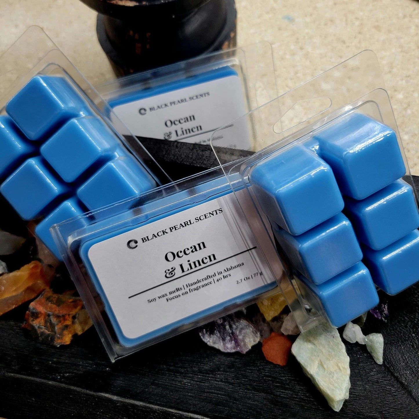 Ocean & Linen Soy Wax Melts for Warmers | Coastal Home Fragrance & Self-Care Gift