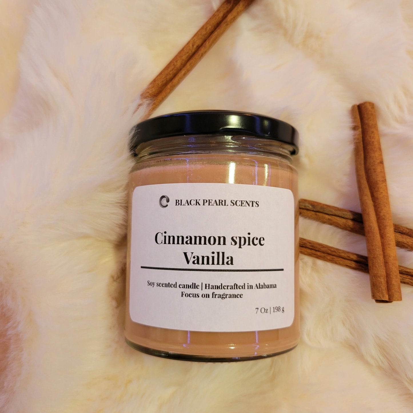 Cinnamon Vanilla Soy Candle | Cozy Autumn Fall Aromatherapy Candle