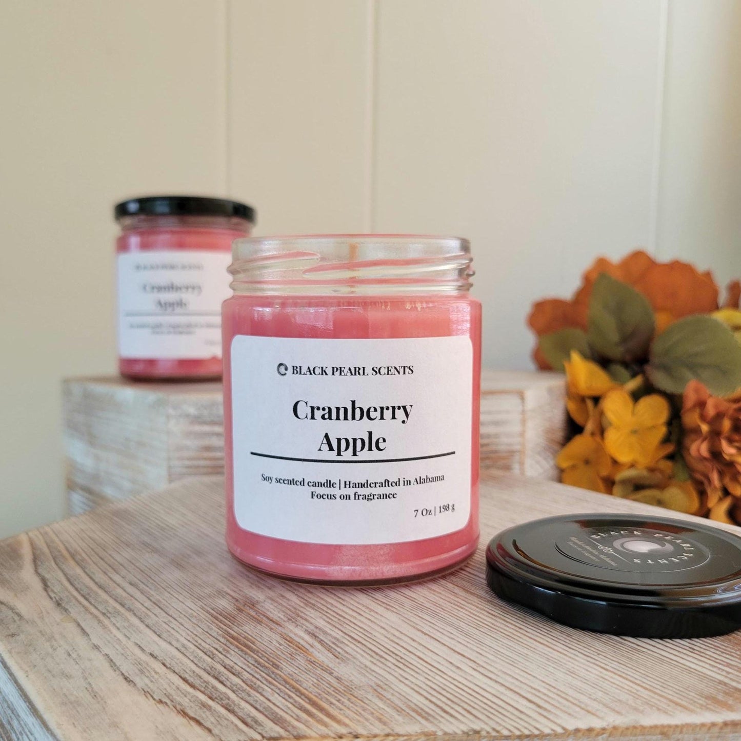 Cranberry Apple Soy Candle | Cozy Fall, Summer Aromatherapy Candle