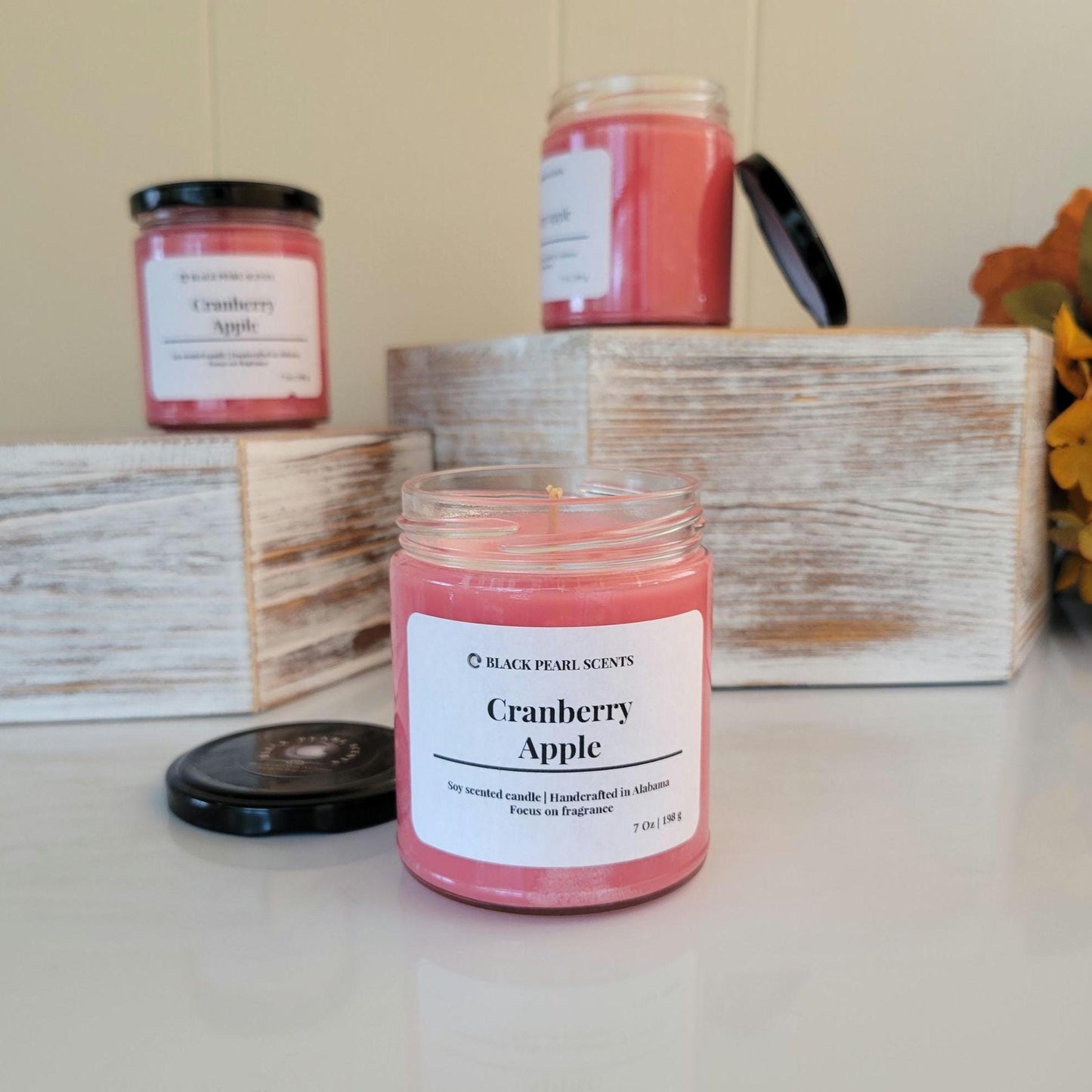 Cranberry Apple Soy Candle | Cozy Fall, Summer Aromatherapy Candle