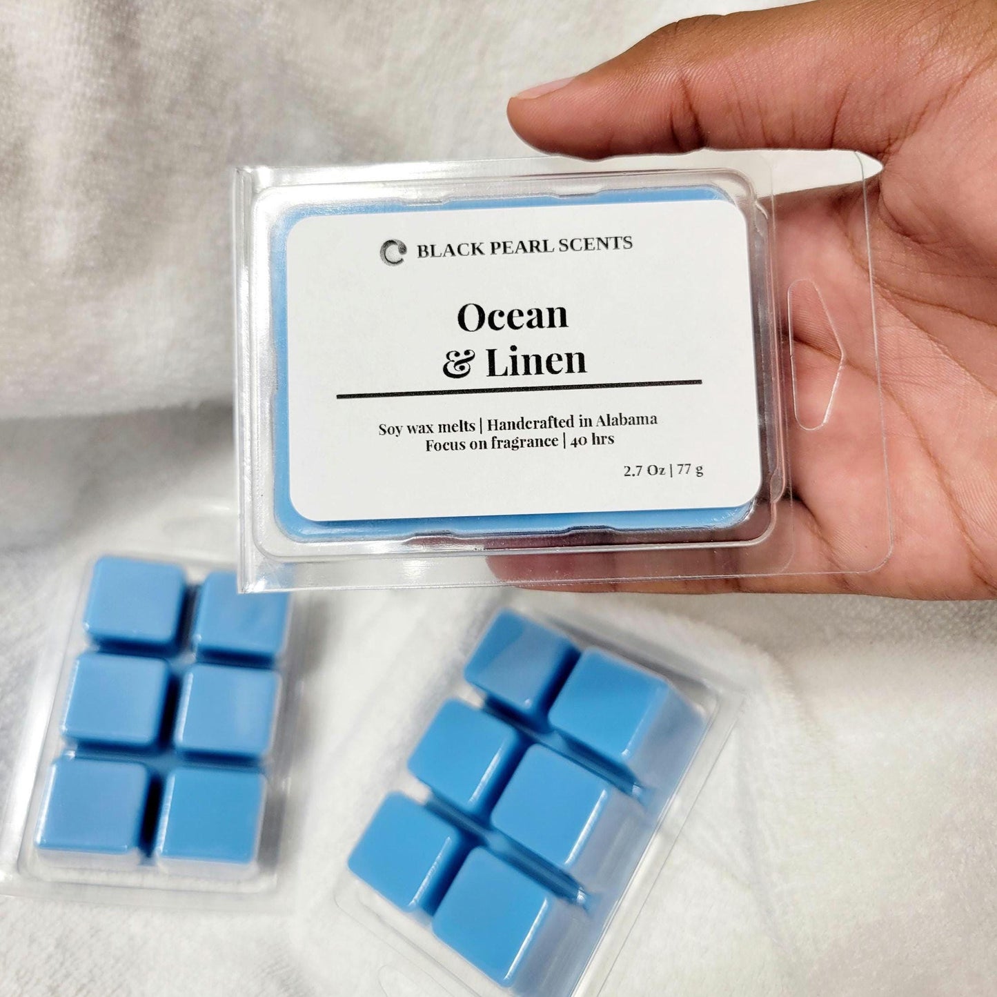 Ocean & Linen Soy Wax Melts for Warmers | Coastal Home Fragrance & Self-Care Gift