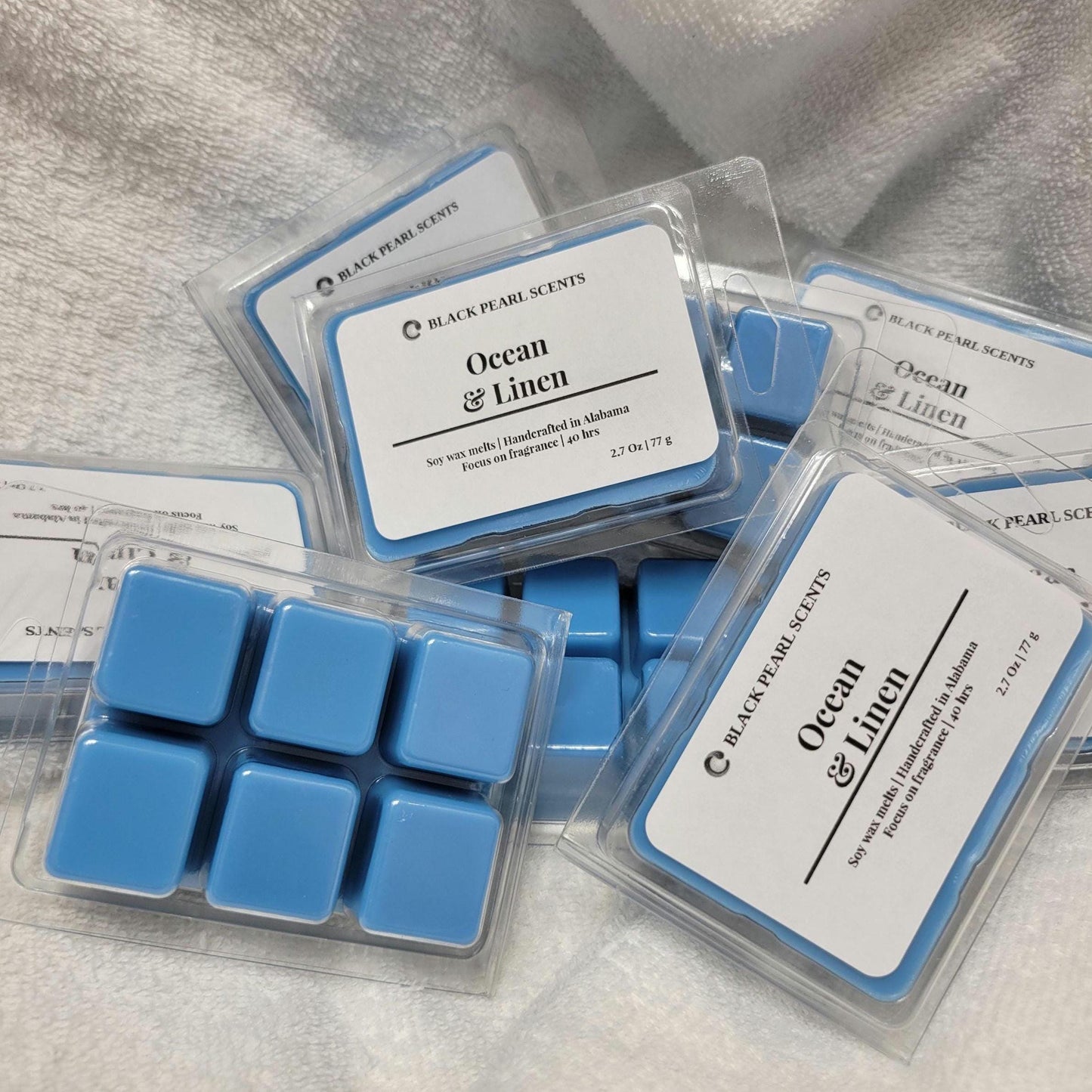 Ocean & Linen Soy Wax Melts for Warmers | Coastal Home Fragrance & Self-Care Gift