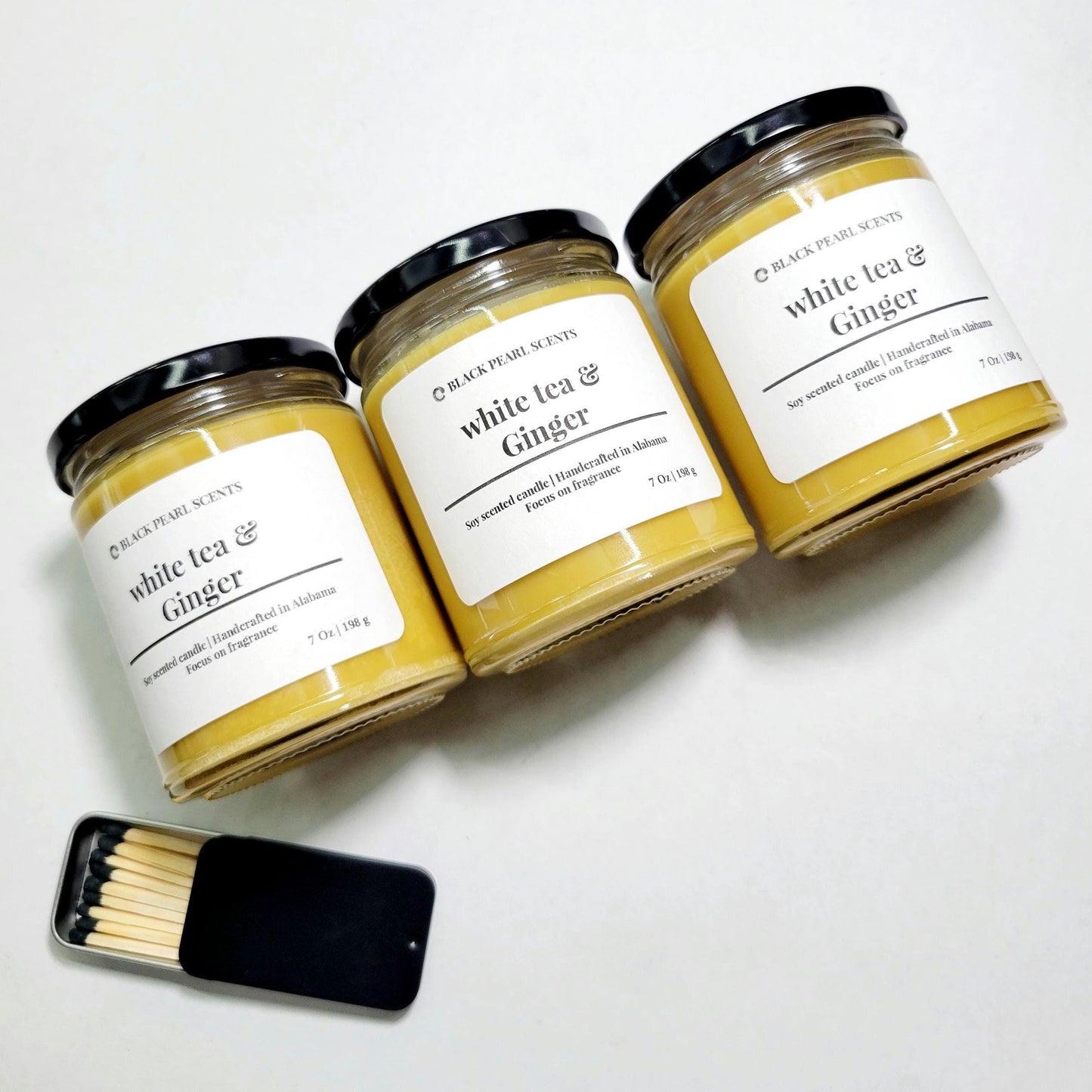 White Tea & Ginger Soy Candle | Spa Aromatherapy | Eco-Friendly Relaxation