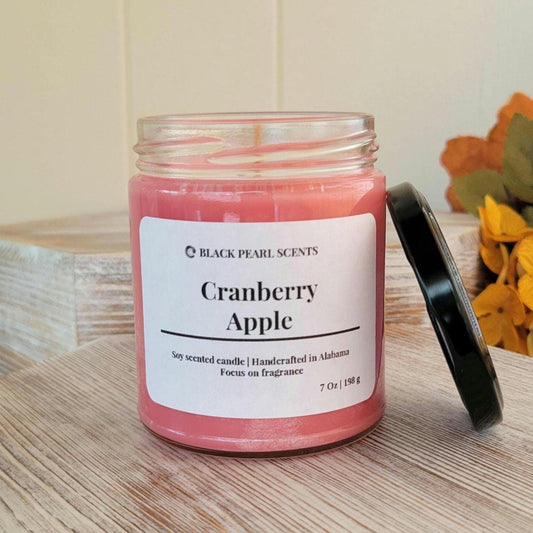 Cranberry Apple Soy Candle | Cozy Fall, Summer Aromatherapy Candle
